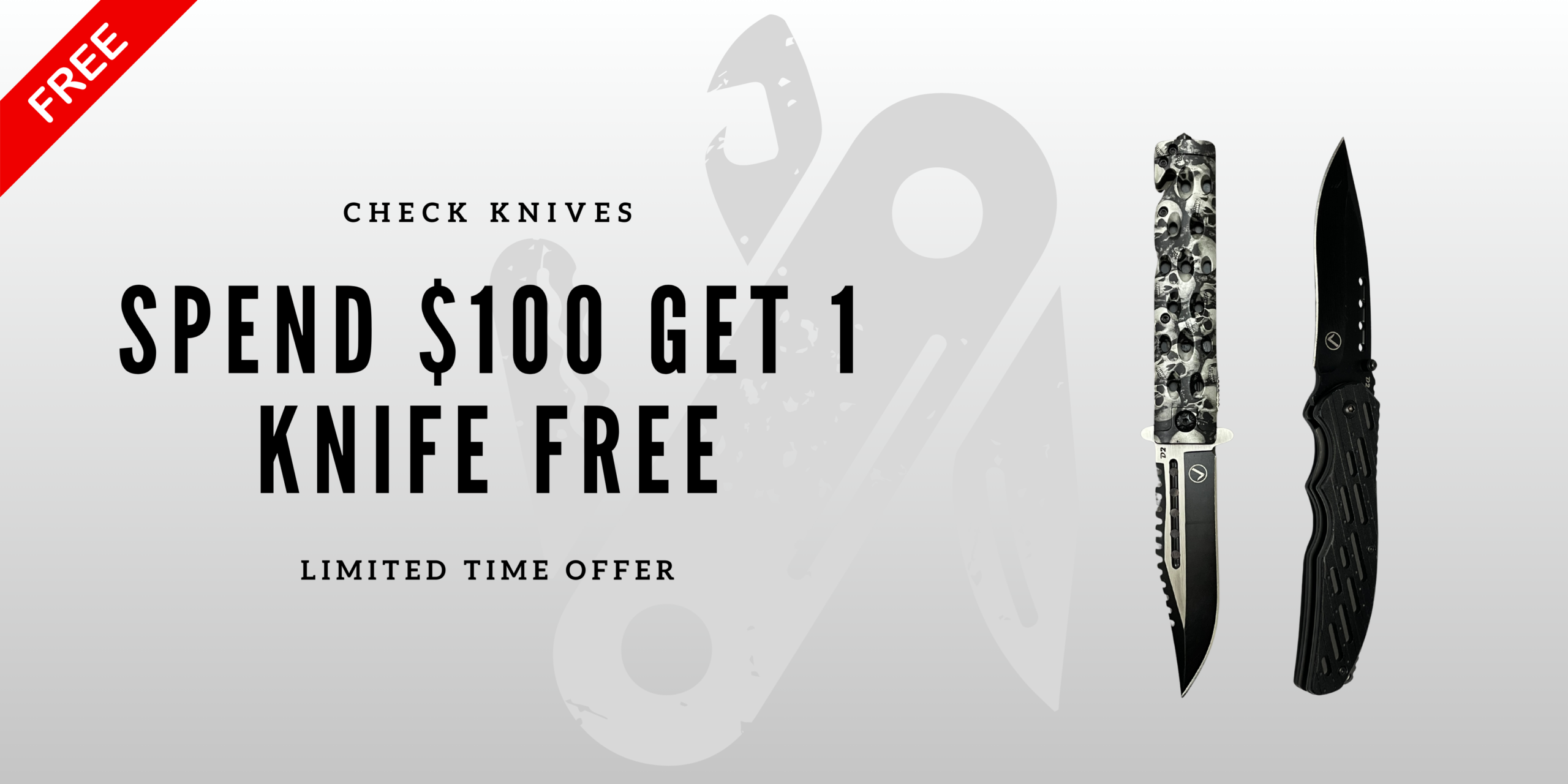 spend $100 get 1 knife free